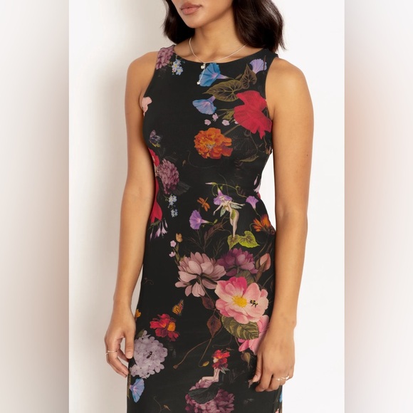 Nymph Garden Sheer Column Maxi Dress, Blackmilk size medium - Picture 3 of 11